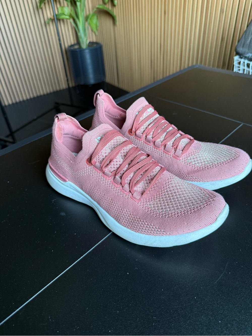 APL Women’s Knit Athletic Sneakers - Scarlet Red